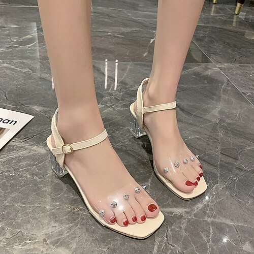 Mujer Sandalias Zapatos claros Sandalias con tachuelas Diario Tacón Cuadrado Dedo cuadrada Sintéticos Tira de tobillo Color sólido Plata Beige
Mujer Sandalias Zapatos claros Sandalias con tachuelas Diario Tacón Cuadrado Dedo cuadrada Sintéticos Tira de tobillo Color sólido Plata Beige