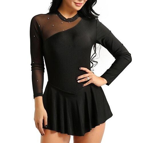 Figure Skating Dress Women's Girls' Ice Skating Dress Outfits White Black Red Mesh Spandex High Elasticity Competition Skating Wear Handmade Crystal / Rhinestone Long Sleeve Ice Skating Figure Skating
Figure Skating Dress Women's Girls' Ice Skating Dress Outfits White Black Red Mesh Spandex High Elasticity Competition Skating Wear Handmade Crystal / Rhinestone Long Sleeve Ice Skating Figure Skating