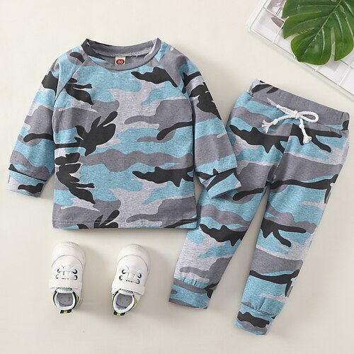 2 Pieces Kids Boys Clothing Set Outfit Camouflage Long Sleeve Print Cotton Set Outdoor Basic Daily Fall Spring 1-4 Years Green Light Blue Gray
2 Pieces Kids Boys Clothing Set Outfit Camouflage Long Sleeve Print Cotton Set Outdoor Basic Daily Fall Spring 1-4 Years Green Light Blue Gray
