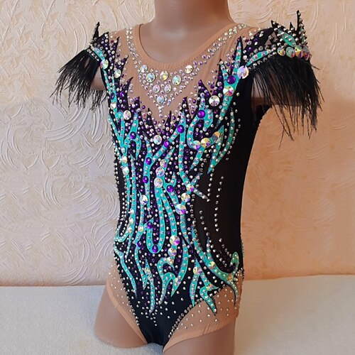 Rhythmic Gymnastics Leotards Artistic Gymnastics Leotards Women's Girls' Leotard Mesh Spandex High Elasticity Handmade Short Sleeve Competition Dance Rhythmic Gymnastics Artistic Gymnastics Blue
Rhythmic Gymnastics Leotards Artistic Gymnastics Leotards Women's Girls' Leotard Mesh Spandex High Elasticity Handmade Short Sleeve Competition Dance Rhythmic Gymnastics Artistic Gymnastics Blue