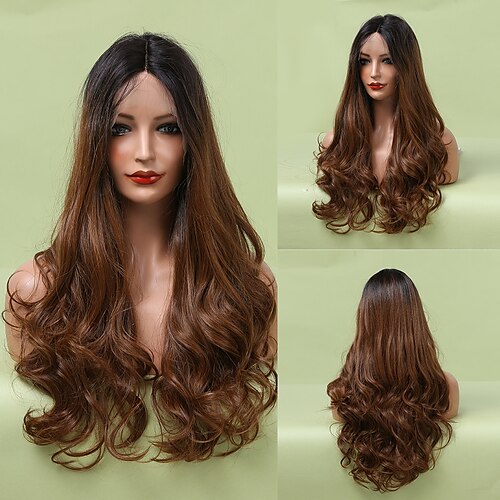 Synthetic Lace Wig Body Wave Style 26 inch Brown Middle Part T-part Lace Wig 13X4X1 Closure Wig Female Wig sepia
Synthetic Lace Wig Body Wave Style 26 inch Brown Middle Part T-part Lace Wig 13X4X1 Closure Wig Female Wig sepia