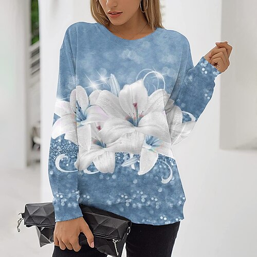 Women's Sweatshirt Pullover Active Streetwear Print Green Blue Purple Floral Daily Round Neck Long Sleeve S M L XL XXL 3XL
Women's Sweatshirt Pullover Active Streetwear Print Green Blue Purple Floral Daily Round Neck Long Sleeve S M L XL XXL 3XL