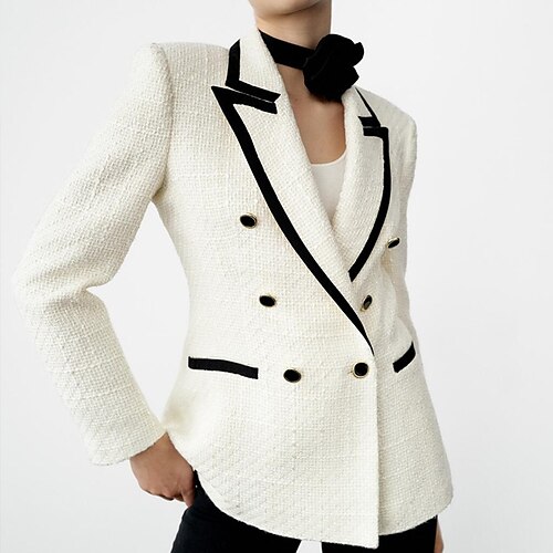 Women's Blazer Wedding Business Going out Spring Summer Fall Regular Coat Regular Fit Breathable Business Jacket Long Sleeve Solid Color Patchwork off white / Winter
Women's Blazer Wedding Business Going out Spring Summer Fall Regular Coat Regular Fit Breathable Business Jacket Long Sleeve Solid Color Patchwork off white / Winter