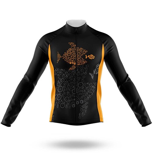 21Grams Men's Cycling Jersey Long Sleeve Bike Top with 3 Rear Pockets Mountain Bike MTB Road Bike Cycling Breathable Quick Dry Moisture Wicking Reflective Strips Black Polyester Spandex Sports
21Grams Men's Cycling Jersey Long Sleeve Bike Top with 3 Rear Pockets Mountain Bike MTB Road Bike Cycling Breathable Quick Dry Moisture Wicking Reflective Strips Black Polyester Spandex Sports