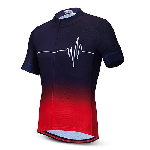 21Grams Men's Cycling Jersey Short Sleeve Bike Top with 3 Rear Pockets Mountain Bike MTB Road Bike Cycling Breathable Quick Dry Moisture Wicking Reflective Strips Red Gradient Polyester Spandex Sports
21Grams Men's Cycling Jersey Short Sleeve Bike Top with 3 Rear Pockets Mountain Bike MTB Road Bike Cycling Breathable Quick Dry Moisture Wicking Reflective Strips Red Gradient Polyester Spandex Sports