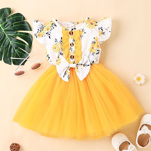 Kids Girls' Dress Graphic A Line Dress Knee-length Dress Sports & Outdoor Ruched Sleeveless Cute Dress 1-5 Years Fall Pink Yellow
Kids Girls' Dress Graphic A Line Dress Knee-length Dress Sports & Outdoor Ruched Sleeveless Cute Dress 1-5 Years Fall Pink Yellow