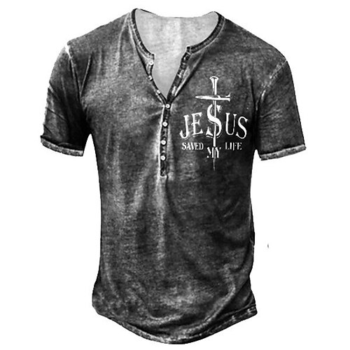 Men's T shirt Tee Henley Shirt Graphic Letter Weapon Henley Dark Gray Plus Size Street Casual Short Sleeve Button-Down Print Clothing Apparel Basic Casual Classic Big and Tall / Summer / Summer
Men's T shirt Tee Henley Shirt Graphic Letter Weapon Henley Dark Gray Plus Size Street Casual Short Sleeve Button-Down Print Clothing Apparel Basic Casual Classic Big and Tall / Summer / Summer