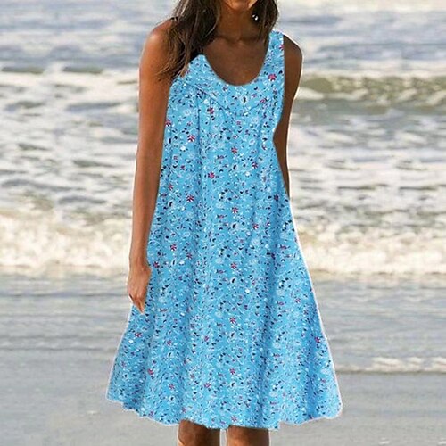 Women's A Line Dress Knee Length Dress Dark Gray Beige Light Blue Sleeveless Floral Backless Print Spring Summer Round Neck Stylish Casual Modern 2022 M L XL XXL 3XL 4XL
Women's A Line Dress Knee Length Dress Dark Gray Beige Light Blue Sleeveless Floral Backless Print Spring Summer Round Neck Stylish Casual Modern 2022 M L XL XXL 3XL 4XL