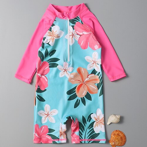 Kids Girls' One Piece Swimwear Outdoor Floral Active Patchwork Bathing Suits 2-6 Years Spring Light Blue
Kids Girls' One Piece Swimwear Outdoor Floral Active Patchwork Bathing Suits 2-6 Years Spring Light Blue