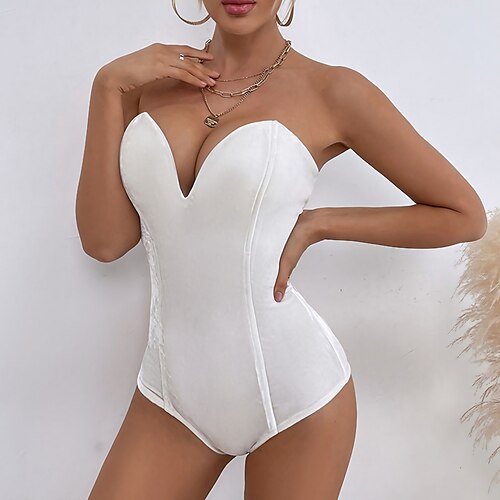 Per donna Body Schiena scoperta Tinta unica A fascia Elegante Feste Serata e festa Standard Senza maniche Verde Bianco Nero XS S M Primavera
Per donna Body Schiena scoperta Tinta unica A fascia Elegante Feste Serata e festa Standard Senza maniche Verde Bianco Nero XS S M Primavera