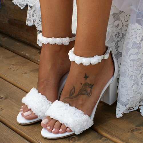 Per donna scarpe da sposa Matrimonio Sandali da sposa Scarpe da sposa Estate Di pizzo Floreale Tacco grosso Occhio di pernice Dolce Di pizzo Similpelle Listino alla caviglia Tinta unita Bianco Avorio
Per donna scarpe da sposa Matrimonio Sandali da sposa Scarpe da sposa Estate Di pizzo Floreale Tacco grosso Occhio di pernice Dolce Di pizzo Similpelle Listino alla caviglia Tinta unita Bianco Avorio