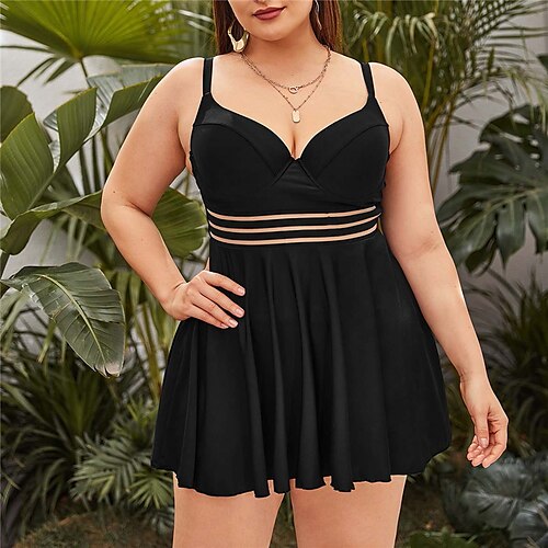 Women's Swimwear Tankini 2 Piece Plus Size Swimsuit Open Back for Big Busts Hole Striped Black Camisole Strap Bathing Suits New Vacation Fashion / Modern / Padded Bras
Women's Swimwear Tankini 2 Piece Plus Size Swimsuit Open Back for Big Busts Hole Striped Black Camisole Strap Bathing Suits New Vacation Fashion / Modern / Padded Bras