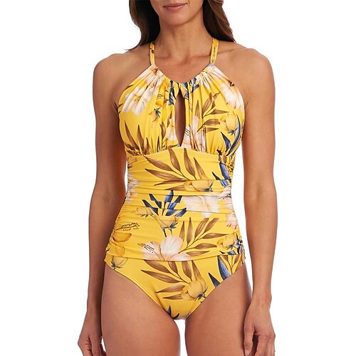 Women's Swimwear One Piece Monokini Bathing Suits Normal Swimsuit Tummy Control Slim Solid Color Yellow Camisole Bodysuit Strap Bathing Suits New Vacation Fashion / Sexy / Padded Bras
Women's Swimwear One Piece Monokini Bathing Suits Normal Swimsuit Tummy Control Slim Solid Color Yellow Camisole Bodysuit Strap Bathing Suits New Vacation Fashion / Sexy / Padded Bras