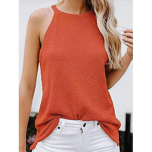 Women's Tank Top Shirt Green Blue Wine Plain Sleeveless Holiday Weekend Casual Round Neck Regular S
Women's Tank Top Shirt Green Blue Wine Plain Sleeveless Holiday Weekend Casual Round Neck Regular S