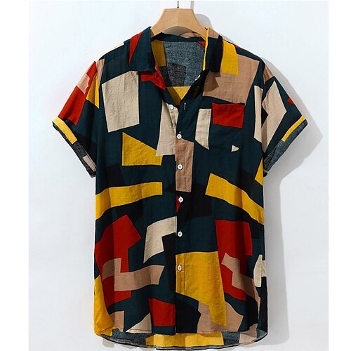 Men's Shirt 3D Print Graphic Prints Button Down Collar Vacation Beach Print Short Sleeve Tops Green Pink
Men's Shirt 3D Print Graphic Prints Button Down Collar Vacation Beach Print Short Sleeve Tops Green Pink