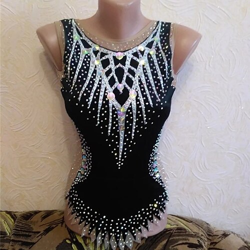 Rhythmic Gymnastics Leotards Artistic Gymnastics Leotards Women's Girls' Leotard Mesh Spandex High Elasticity Handmade Sleeveless Competition Dance Rhythmic Gymnastics Artistic Gymnastics Black
Rhythmic Gymnastics Leotards Artistic Gymnastics Leotards Women's Girls' Leotard Mesh Spandex High Elasticity Handmade Sleeveless Competition Dance Rhythmic Gymnastics Artistic Gymnastics Black