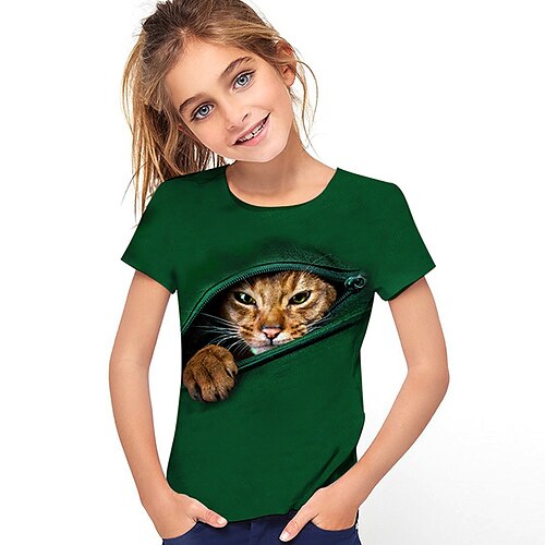 Kids Girls' T shirt Animal Outdoor 3D Print Short Sleeve Fashion 3-12 Years Spring Green
Kids Girls' T shirt Animal Outdoor 3D Print Short Sleeve Fashion 3-12 Years Spring Green