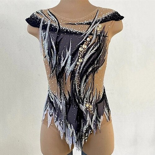 Rhythmic Gymnastics Leotards Artistic Gymnastics Leotards Women's Girls' Leotard Mesh Spandex High Elasticity Handmade Sleeveless Competition Dance Rhythmic Gymnastics Artistic Gymnastics Black
Rhythmic Gymnastics Leotards Artistic Gymnastics Leotards Women's Girls' Leotard Mesh Spandex High Elasticity Handmade Sleeveless Competition Dance Rhythmic Gymnastics Artistic Gymnastics Black