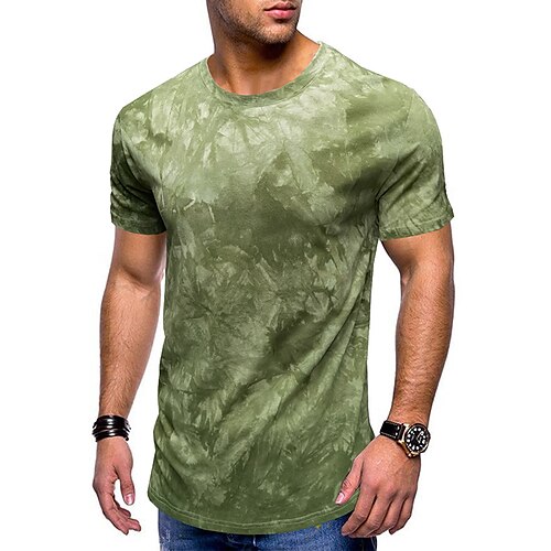 Men's T shirt Tee 3D Print Graphic Patterned Tie Dye Crew Neck Street Casual Print Short Sleeve Tops Basic Fashion Classic Comfortable Green / Summer
Men's T shirt Tee 3D Print Graphic Patterned Tie Dye Crew Neck Street Casual Print Short Sleeve Tops Basic Fashion Classic Comfortable Green / Summer