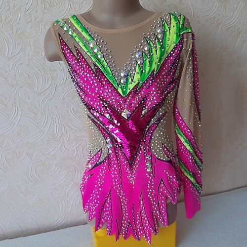 Rhythmic Gymnastics Leotards Artistic Gymnastics Leotards Women's Girls' Leotard Mesh Spandex High Elasticity Handmade Long Sleeve Competition Dance Rhythmic Gymnastics Artistic Gymnastics Pink
Rhythmic Gymnastics Leotards Artistic Gymnastics Leotards Women's Girls' Leotard Mesh Spandex High Elasticity Handmade Long Sleeve Competition Dance Rhythmic Gymnastics Artistic Gymnastics Pink