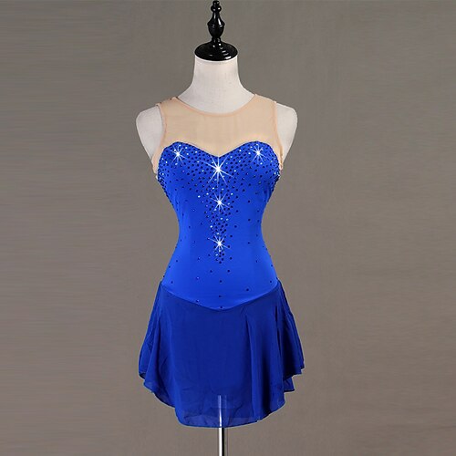 Figure Skating Dress Crystals / Rhinestones Women's Girls' Training Performance Sleeveless High Mesh Spandex
Figure Skating Dress Crystals / Rhinestones Women's Girls' Training Performance Sleeveless High Mesh Spandex