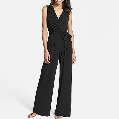 Per donna Tuta Lacci Tinta unica A V Elegante Feste Strada A zampa Standard Senza maniche Blu Nero XS S M Primavera
Per donna Tuta Lacci Tinta unica A V Elegante Feste Strada A zampa Standard Senza maniche Blu Nero XS S M Primavera