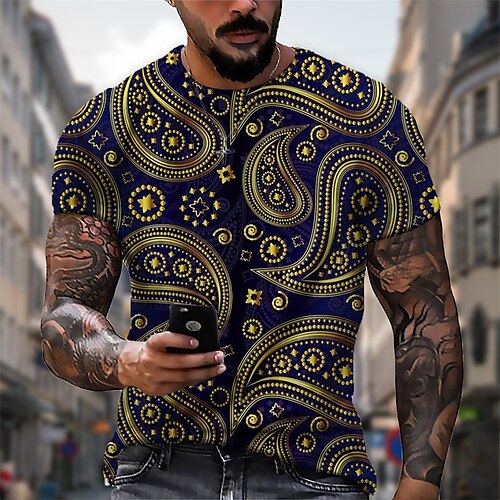 Men's Unisex T shirt Tee Tribal Graphic Prints Crew Neck Blue 3D Print Outdoor Street Short Sleeve Print Clothing Apparel Sports Designer Casual Big and Tall / Summer / Summer
Men's Unisex T shirt Tee Tribal Graphic Prints Crew Neck Blue 3D Print Outdoor Street Short Sleeve Print Clothing Apparel Sports Designer Casual Big and Tall / Summer / Summer