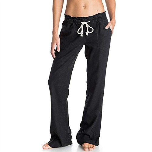 Women's Loungewear Bottom Pure Color Simple Comfort Sport Home Street Daily Cotton And Linen Breathable Gift Long Pant Elastic Waist Fall Winter White Black
Women's Loungewear Bottom Pure Color Simple Comfort Sport Home Street Daily Cotton And Linen Breathable Gift Long Pant Elastic Waist Fall Winter White Black