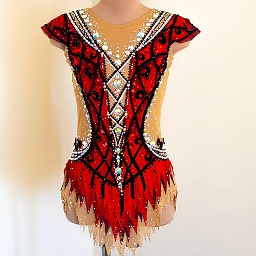 Rhythmic Gymnastics Leotards Artistic Gymnastics Leotards Women's Girls' Leotard Mesh Spandex High Elasticity Handmade Sleeveless Competition Dance Rhythmic Gymnastics Artistic Gymnastics Black
Rhythmic Gymnastics Leotards Artistic Gymnastics Leotards Women's Girls' Leotard Mesh Spandex High Elasticity Handmade Sleeveless Competition Dance Rhythmic Gymnastics Artistic Gymnastics Black