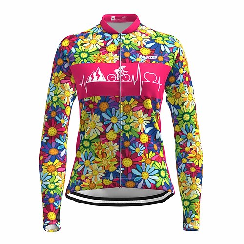 21Grams Women's Cycling Jersey Long Sleeve Bike Top with 3 Rear Pockets Mountain Bike MTB Road Bike Cycling Breathable Quick Dry Moisture Wicking Reflective Strips Green Yellow Sky Blue Rainbow
21Grams Women's Cycling Jersey Long Sleeve Bike Top with 3 Rear Pockets Mountain Bike MTB Road Bike Cycling Breathable Quick Dry Moisture Wicking Reflective Strips Green Yellow Sky Blue Rainbow