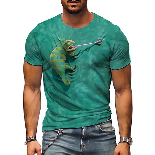 Men's T shirt Tee Graphic Lizard Crew Neck Green 3D Print Daily Sports Short Sleeve Print Clothing Apparel Designer Casual Classic Big and Tall / Summer / Summer
Men's T shirt Tee Graphic Lizard Crew Neck Green 3D Print Daily Sports Short Sleeve Print Clothing Apparel Designer Casual Classic Big and Tall / Summer / Summer