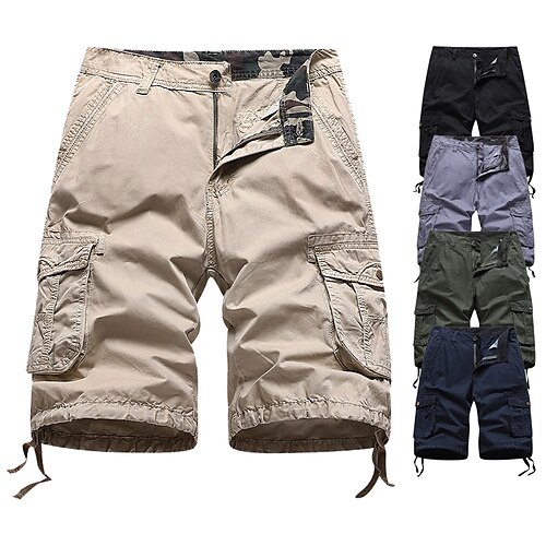 Men's Cargo Shorts Crop Multi Pocket Multiple Pockets Solid Color Knee Length Daily Holiday 100% Cotton Cargo Shorts Black Army Green Micro-elastic
Men's Cargo Shorts Crop Multi Pocket Multiple Pockets Solid Color Knee Length Daily Holiday 100% Cotton Cargo Shorts Black Army Green Micro-elastic