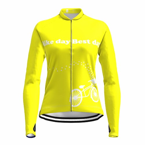 21Grams Women's Cycling Jersey Long Sleeve Bike Top with 3 Rear Pockets Mountain Bike MTB Road Bike Cycling Breathable Quick Dry Moisture Wicking Reflective Strips Yellow Graphic Fluorescent
21Grams Women's Cycling Jersey Long Sleeve Bike Top with 3 Rear Pockets Mountain Bike MTB Road Bike Cycling Breathable Quick Dry Moisture Wicking Reflective Strips Yellow Graphic Fluorescent