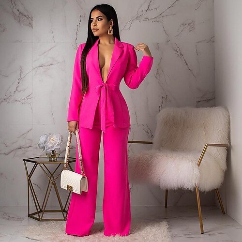 Dame Blazer Kontordragt Buksesæt Basale Rosa Hvid Kontor Arbejde Forretning Helfarve Blondér Krave S M L XL
Dame Blazer Kontordragt Buksesæt Basale Rosa Hvid Kontor Arbejde Forretning Helfarve Blondér Krave S M L XL