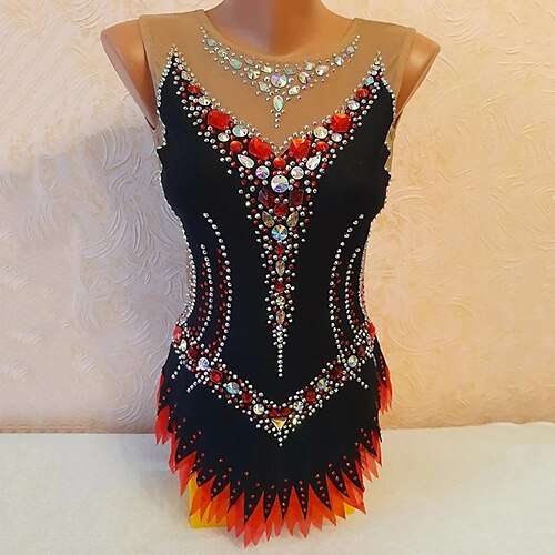 Rhythmic Gymnastics Leotards Artistic Gymnastics Leotards Women's Girls' Leotard Mesh Spandex High Elasticity Handmade Sleeveless Competition Dance Rhythmic Gymnastics Artistic Gymnastics Black
Rhythmic Gymnastics Leotards Artistic Gymnastics Leotards Women's Girls' Leotard Mesh Spandex High Elasticity Handmade Sleeveless Competition Dance Rhythmic Gymnastics Artistic Gymnastics Black