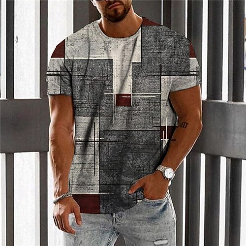 Men's Unisex T shirt Tee Color Block Graphic Prints Crew Neck Gray 3D Print Outdoor Street Short Sleeve Print Clothing Apparel Sports Designer Casual Big and Tall / Summer / Summer
Men's Unisex T shirt Tee Color Block Graphic Prints Crew Neck Gray 3D Print Outdoor Street Short Sleeve Print Clothing Apparel Sports Designer Casual Big and Tall / Summer / Summer