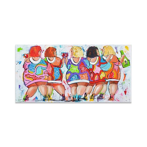 Handmade Oil Painting Canvas Wall Art Decoration Modern Cartoon Characters 5 Fat Girls for Home Decor Rolled Frameless Unstretched Painting
Handmade Oil Painting Canvas Wall Art Decoration Modern Cartoon Characters 5 Fat Girls for Home Decor Rolled Frameless Unstretched Painting