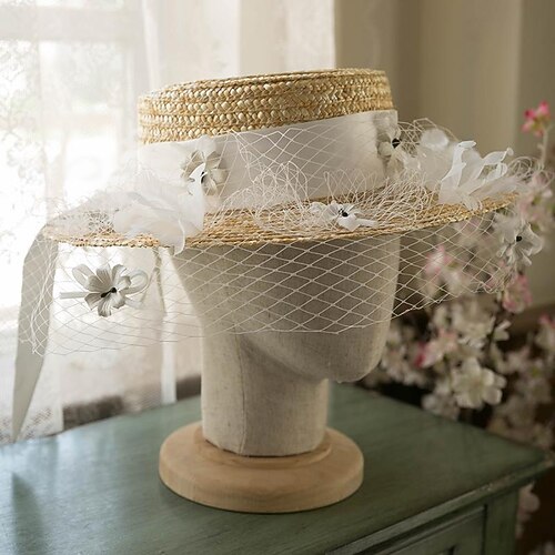 Hats Straw Straw Hat Horse Race Ladies Day Flower Style With Ribbons Headpiece Headwear
Hats Straw Straw Hat Horse Race Ladies Day Flower Style With Ribbons Headpiece Headwear