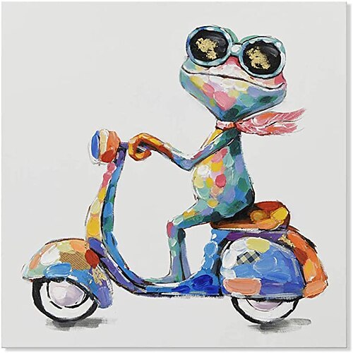 Oil Painting Handmade Hand Painted Wall Art Cute Cycling Frog Animal Abstract Home Decoration Decor Stretched Frame Ready to Hang
Oil Painting Handmade Hand Painted Wall Art Cute Cycling Frog Animal Abstract Home Decoration Decor Stretched Frame Ready to Hang