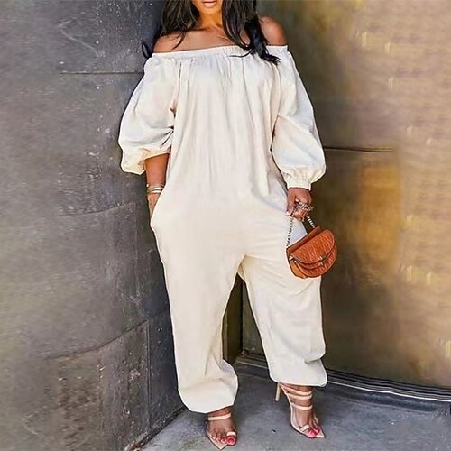 Damen Jumpsuit Feste Farbe Schulterfrei Strassenmode Casual Urlaub Ausgehen Lockere Passform Langarm Grün Gelb Rote S M L XL Frühling
Damen Jumpsuit Feste Farbe Schulterfrei Strassenmode Casual Urlaub Ausgehen Lockere Passform Langarm Grün Gelb Rote S M L XL Frühling