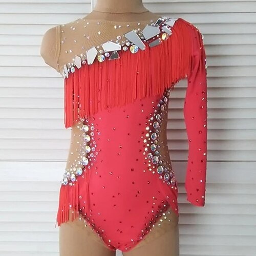 Rhythmic Gymnastics Leotards Artistic Gymnastics Leotards Women's Girls' Leotard Mesh Spandex High Elasticity Handmade Long Sleeve Competition Dance Rhythmic Gymnastics Artistic Gymnastics Red
Rhythmic Gymnastics Leotards Artistic Gymnastics Leotards Women's Girls' Leotard Mesh Spandex High Elasticity Handmade Long Sleeve Competition Dance Rhythmic Gymnastics Artistic Gymnastics Red