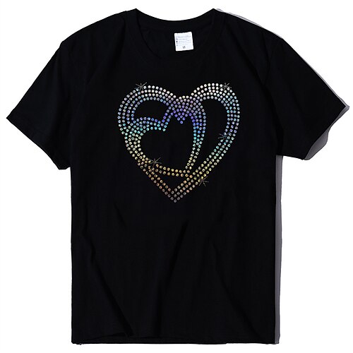 Women's Plus Size Tops Blouse T shirt Tee Heart Sequins Print Sleeveless Round Neck Streetwear Valentine's Day Daily Going out Cotton Spring Summer Black Gray
Women's Plus Size Tops Blouse T shirt Tee Heart Sequins Print Sleeveless Round Neck Streetwear Valentine's Day Daily Going out Cotton Spring Summer Black Gray