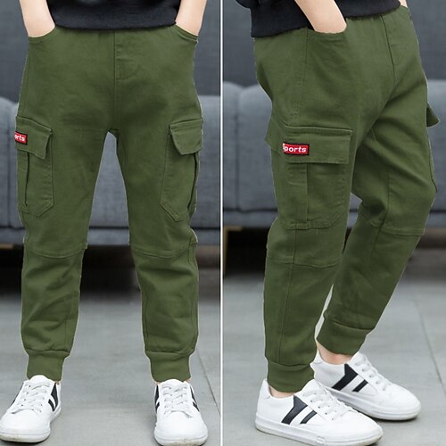 Kids Boys' Pants Black Army Green Khaki Solid Colored Fall Spring Active Casual 3-13 Years / Basic / Cotton
Kids Boys' Pants Black Army Green Khaki Solid Colored Fall Spring Active Casual 3-13 Years / Basic / Cotton