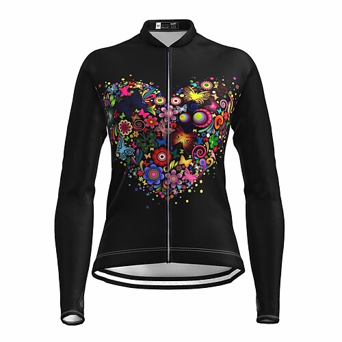 21Grams Women's Cycling Jersey Long Sleeve Bike Jersey Top with 3 Rear Pockets Mountain Bike MTB Road Bike Cycling Breathable Quick Dry Moisture Wicking Reflective Strips Black Heart Floral Botanical
21Grams Women's Cycling Jersey Long Sleeve Bike Jersey Top with 3 Rear Pockets Mountain Bike MTB Road Bike Cycling Breathable Quick Dry Moisture Wicking Reflective Strips Black Heart Floral Botanical