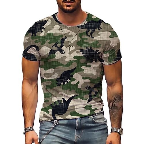 Men's T shirt Tee 3D Print Graphic Camo / Camouflage Crew Neck Daily Sports Print Short Sleeve Tops Casual Classic Designer Big and Tall Green Yellow Light Green / Summer
Men's T shirt Tee 3D Print Graphic Camo / Camouflage Crew Neck Daily Sports Print Short Sleeve Tops Casual Classic Designer Big and Tall Green Yellow Light Green / Summer