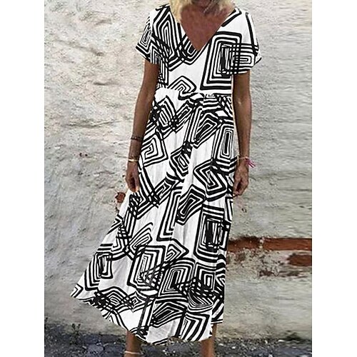 Mujer Vestido de cambio Vestido de Columpio Negro Amarillo Rojo Manga Corta Geométrico Estampado Primavera Verano Escote en Pico 2022 S M L XL XXL 3XL 4XL 5XL
Mujer Vestido de cambio Vestido de Columpio Negro Amarillo Rojo Manga Corta Geométrico Estampado Primavera Verano Escote en Pico 2022 S M L XL XXL 3XL 4XL 5XL