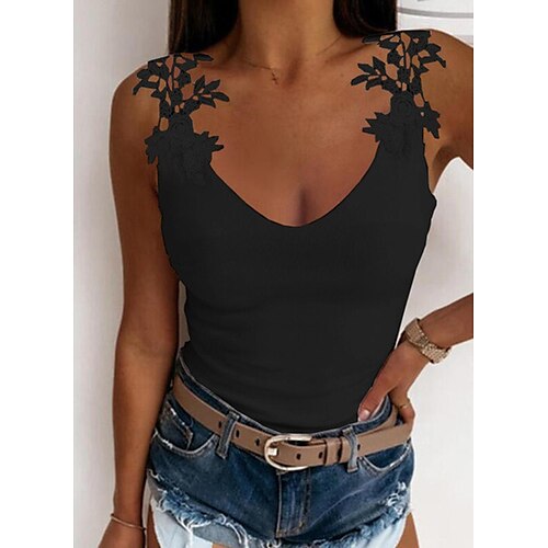 Per donna Camicia Canotte Nero Bianco Blu Floreale Liscio Senza maniche Per eventi Fine settimana Informale A V Standard S
Per donna Camicia Canotte Nero Bianco Blu Floreale Liscio Senza maniche Per eventi Fine settimana Informale A V Standard S