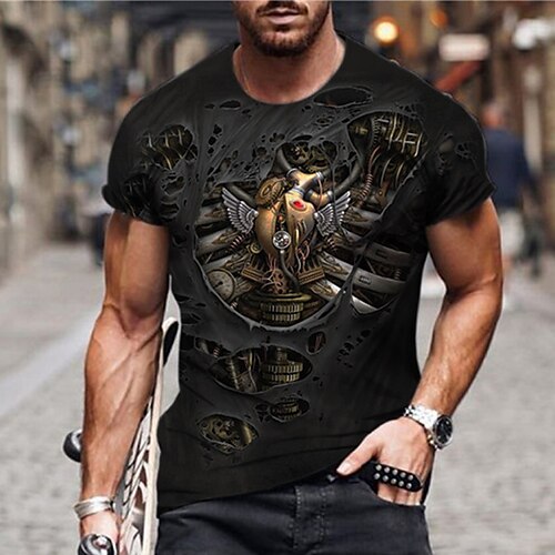 Men's Unisex T shirt Tee Graphic Prints Machine Crew Neck Black 3D Print Outdoor Street Short Sleeve Print Clothing Apparel Sports Designer Casual Big and Tall / Summer / Summer
Men's Unisex T shirt Tee Graphic Prints Machine Crew Neck Black 3D Print Outdoor Street Short Sleeve Print Clothing Apparel Sports Designer Casual Big and Tall / Summer / Summer