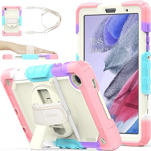 

Tablet Case Cover For Samsung Galaxy Tab A8 A7 Lite A 8.0"" 2022 2021 360° Rotation Portable Handle Solid Colored TPU Shoulder Strap With Stand