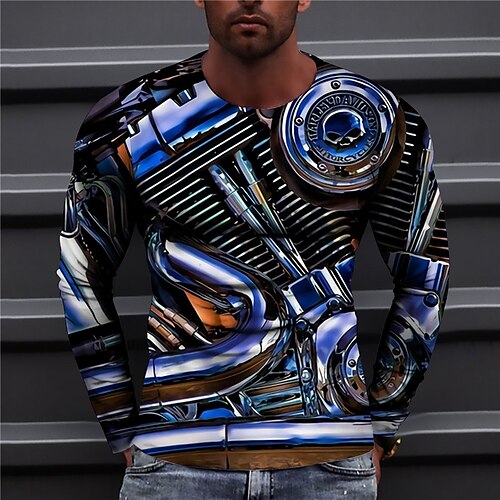 Men's Unisex T shirt Tee Graphic Prints Machine Motorcycle Crew Neck Blue 3D Print Daily Holiday Long Sleeve Print Clothing Apparel Designer Casual Big and Tall
Men's Unisex T shirt Tee Graphic Prints Machine Motorcycle Crew Neck Blue 3D Print Daily Holiday Long Sleeve Print Clothing Apparel Designer Casual Big and Tall